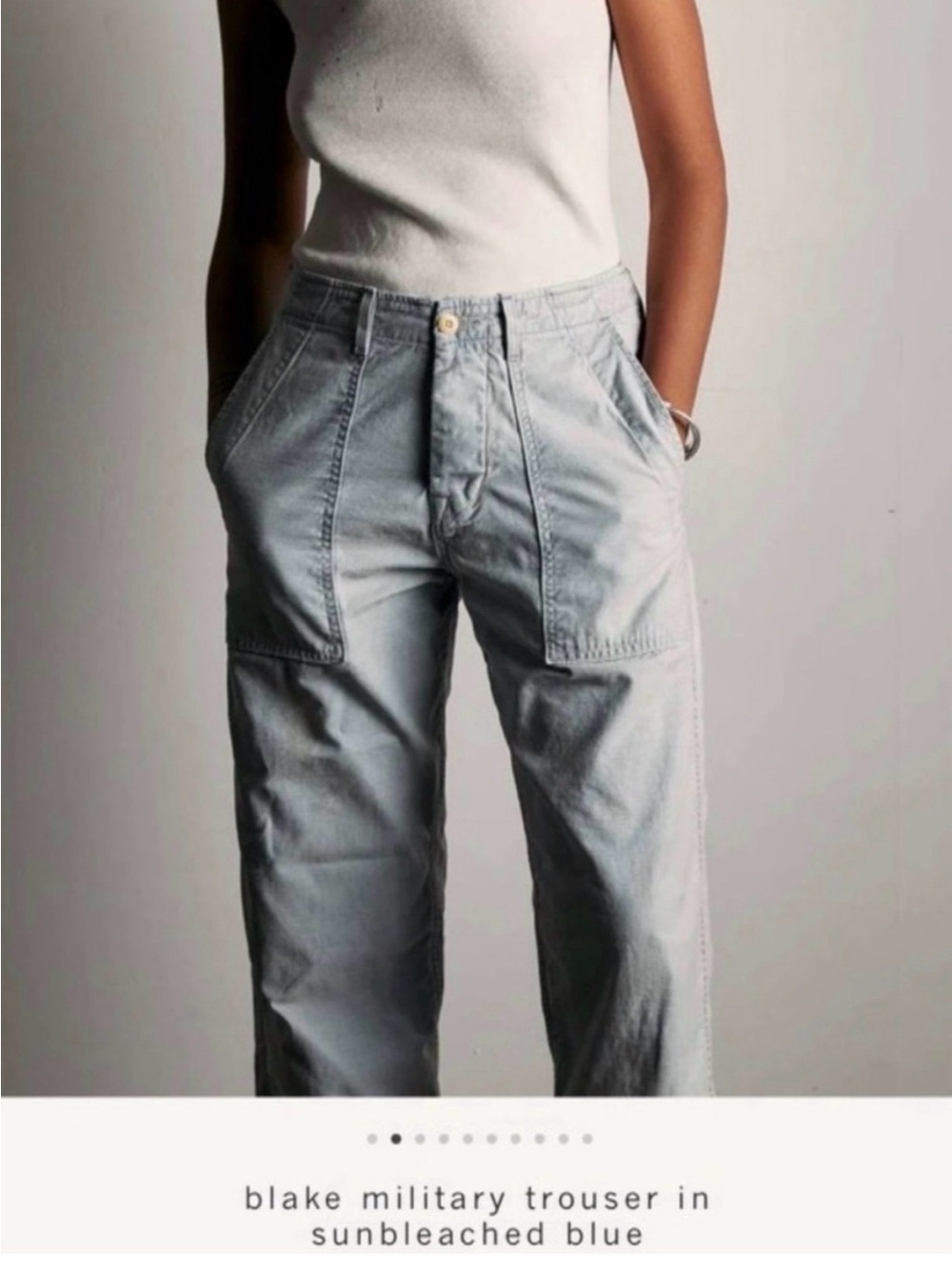 Imogene + Willie Blake Military Trousers in Sun-bleached Blue🩵